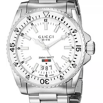 Gucci YA136302 dive watch, Gucci, YA136302 dive watch, Grijs / Chroom